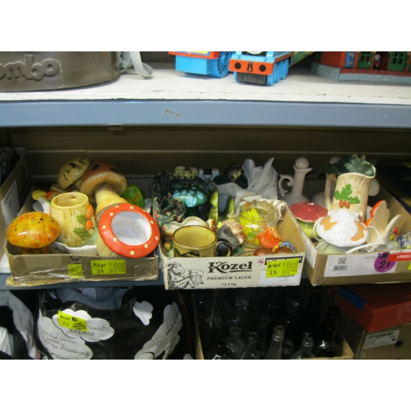 3 BOXES OF ASST. COLLECTABLE MUSHROOMS