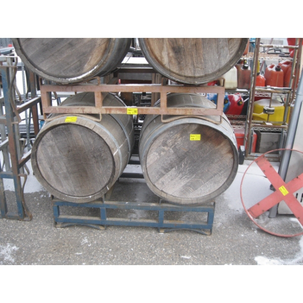 2 WINE BARREL RACKS