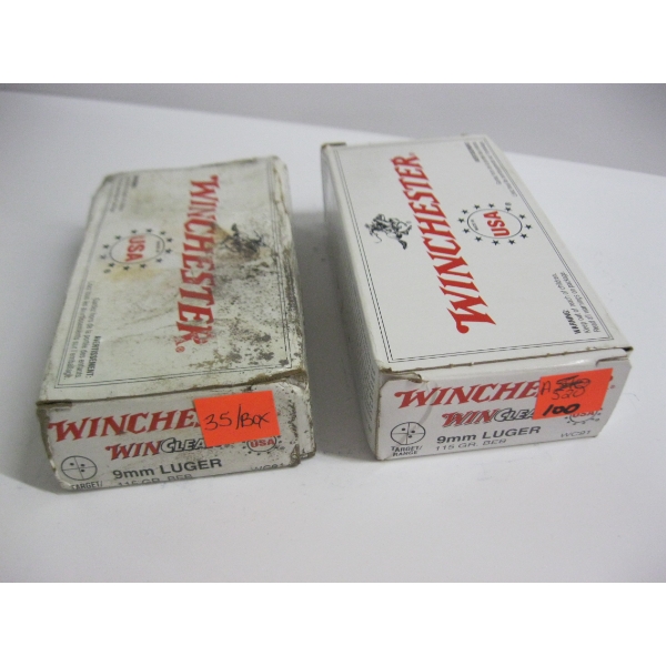 WINCHESTER 9MM LUGER 115GRS FMJ|1X50, 1X35 CENTERFIRE CARTRIDGES