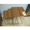 Image 1 : SET OF NESTING TABLES W/BRASS FRAME