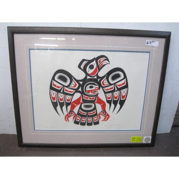 HAIDA RAVEN PRINT, NUMBERED, BY RON VICTOR LAROCHE