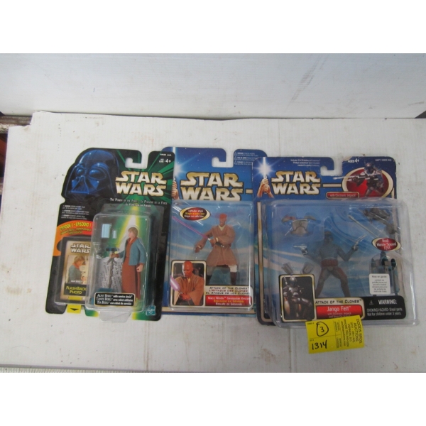 3 STAR WARS FIGURINES