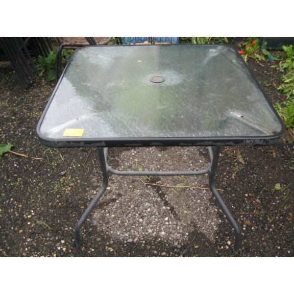 GLASS TOP PATIO TABLE
