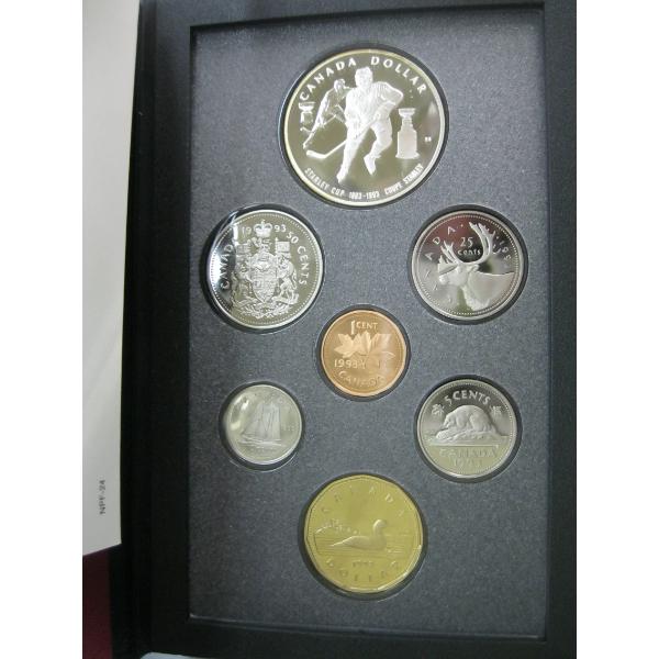 1993 CDN COIN SET  - $1 COIN IS 92.5% SILVER