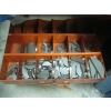 Image 4 : 5 ORANGE METAL BOXES W/ASST. CONTENTS