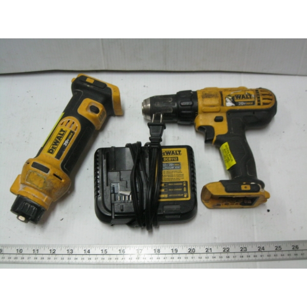 DEWALT CORDLESS 20V DRYWALL CUTTER, DRILL & CHARGER, NO BATTERY
