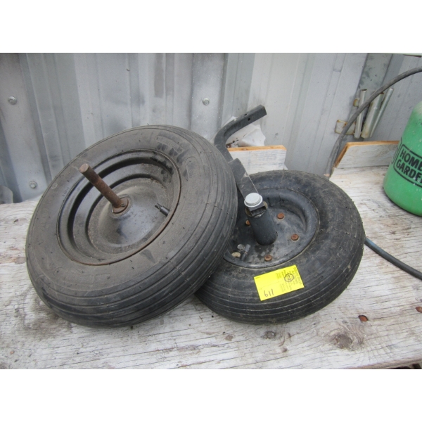 2 WHEELBARROW WHEELS