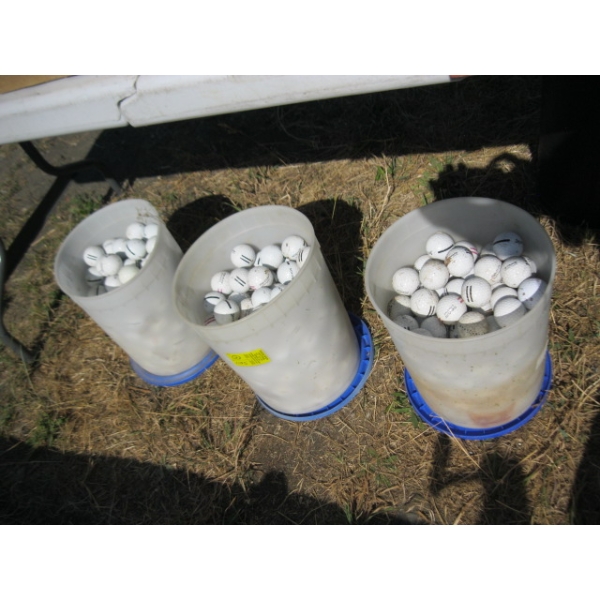 3 CONTAINERS OF GOLF BALLS