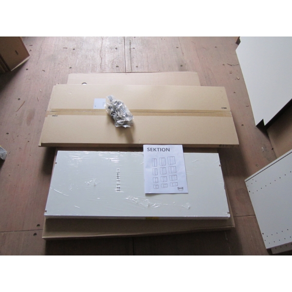 NEW IKEA CABINET 36X14 3/4X40" - COMPLETE W/HINGES, DOORS & SHELVES