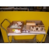 Image 1 : 2 BOXES OF MISC. CHRISTMAS ITEMS, WOOD CHEST, ETC.