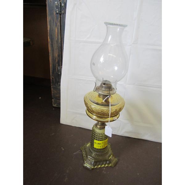 AMBER GLASS OIL LANTERN