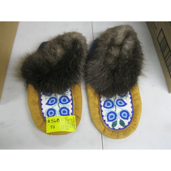 PAIR OF BEADED MOCCASINS