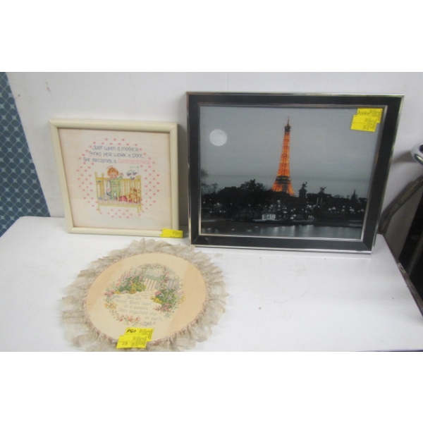 NEEDLEPOINT PICTURES & PICTURE OF EIFFEL TOWER