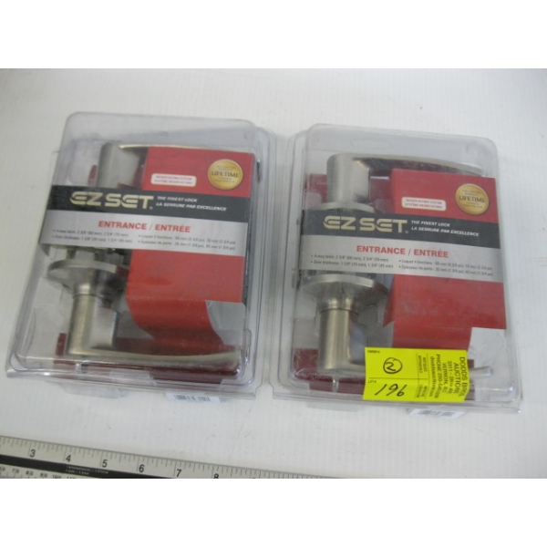2 NEW EASY SET ENTRANCE LOCK SETS