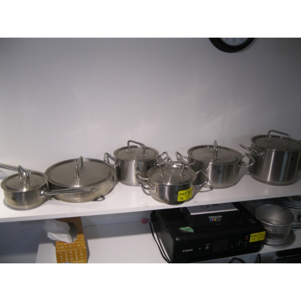 6 PIECE HENKEL STAINLESS STEEL POT/PAN SET