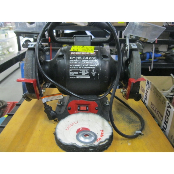 POWERBUILT 6" BENCH GRINDER