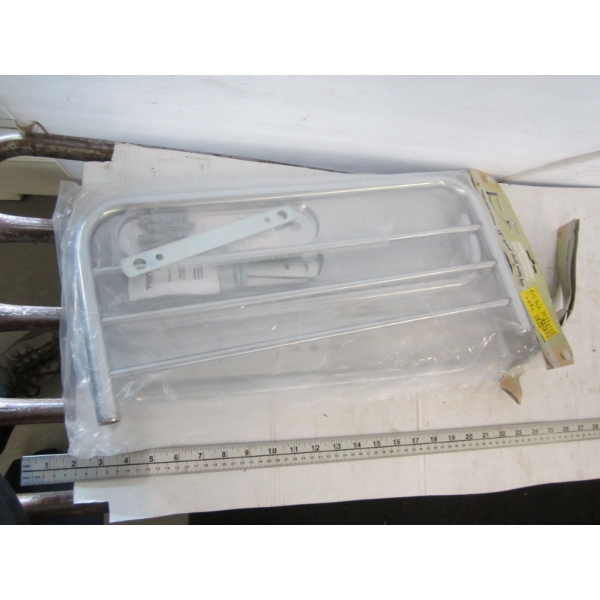 2 TOWEL SHELF UNITS W/BARS