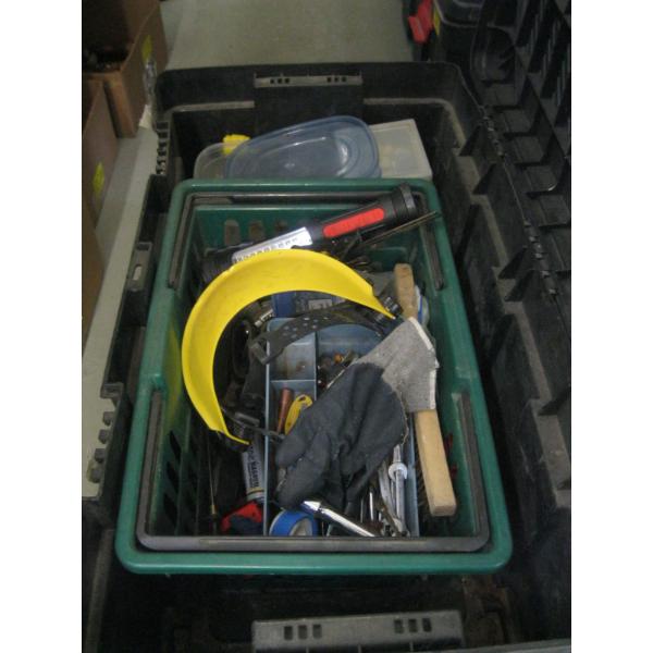 LG. BLACK TOTE W/MISC. TOOLS