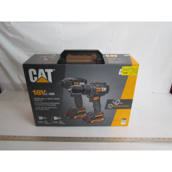 18V LITHIUM ION CAT IMPACT DRIVER SET *NEW*