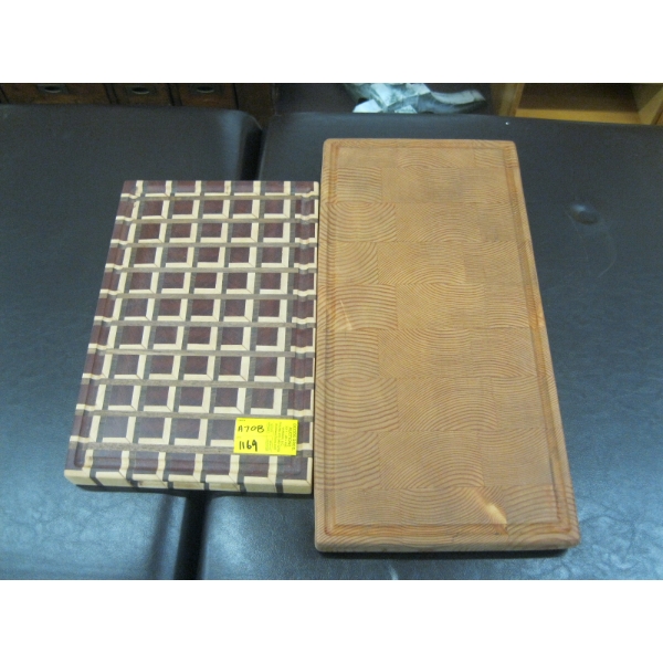 2 WOODEN CARVING BLOCKS