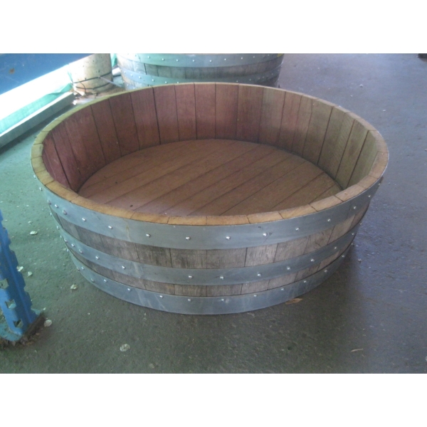 QUARTER SIZE CUT OFF OAK BARRELL