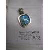 Image 2 : .925 SILVER PENDANT W/BLUE DESIGN STONE