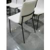 Image 2 : SET OF 6 WHITE & BLACK METAL FRAME CHAIRS