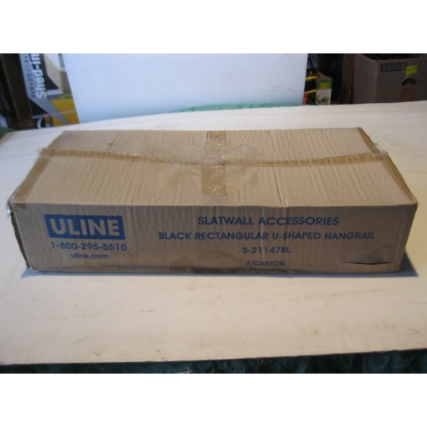 SLATWALL BLACK RECTANGULAR U SHAPE HAND RAILS - 6