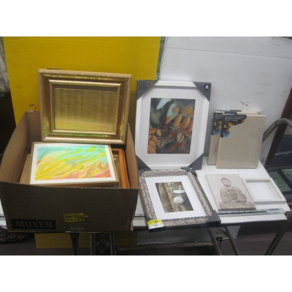 NEW PICTURE FRAMES, ARTIST CANVASS, ETC.