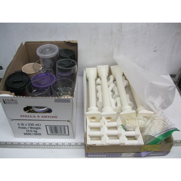 THERMOS CUPS, CUPS, PILLARS FOR WEDDING CAKE, ETC.