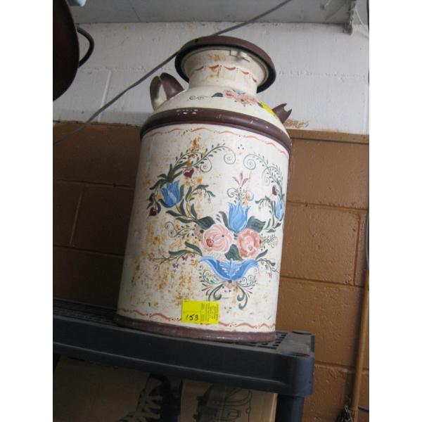 LG. PAINTED MILK CAN