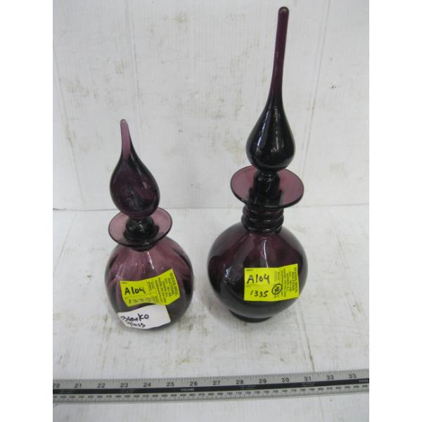 2 BLENKO GLASS DECANTERS