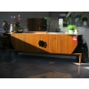 Image 1 : WOOD, GLASS & MARBLE LOOK SIDEBOARD