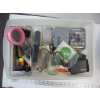 Image 2 : 2 BINS OF MISC. FISHING FLYS, LURES, FISHING KNIFE, ETC.
