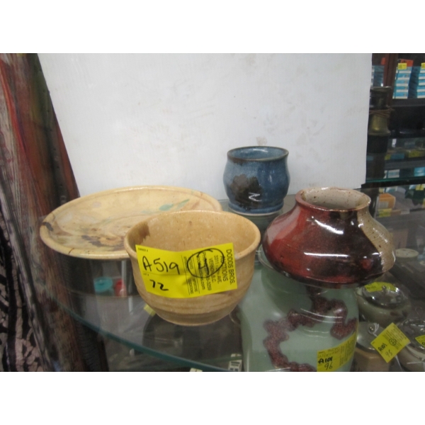 4 PIECES OF POTTERY