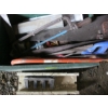 Image 2 : WOOD CRATE W/MISC. SAWS, MITER BOX, ETC.