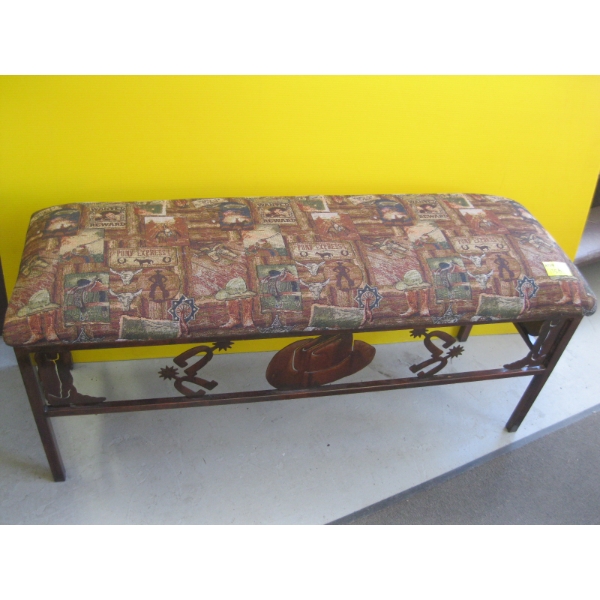 PADDED METAL BASE BENCH