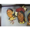 Image 4 : 4 CHALKWARE NATIVE HEADS
