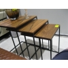 Image 1 : 3 NESTING TABLES W/BLACK LEGS