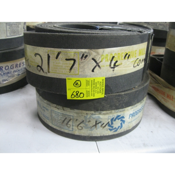 2 4" DRIVE BELTS - 21'7" & 16'6"