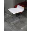 Image 1 : SET OF 4 WHITE SEAT CHROME LEG BARSTOOLS