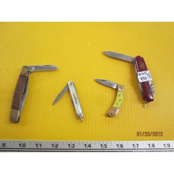 4 FOLDING POCKETKNIVES