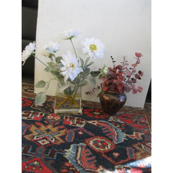 2 VASES W/ARTIFICAL FLOWERS