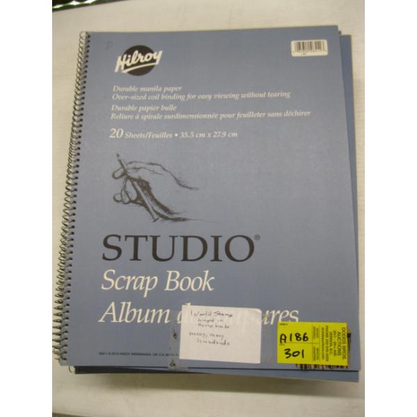 WORLD STAMPS IN SCRAP BOOKS