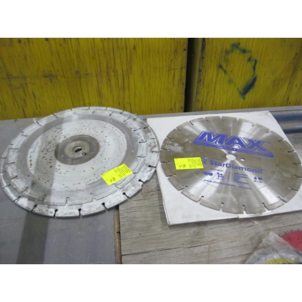 2 - 12" & 1 - 16" DIAMOND BLADES - 16" DAMAGED