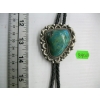 Image 1 : SILVER W/LG. TURQUOISE STONE BOLO TIE, STAMPED STERLING, JLB
