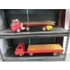 Image 1 : 2 VINTAGE TRUCKS - LOGGING TRUCK & FLATBED