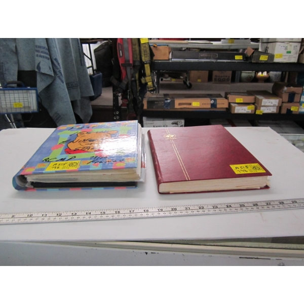 2 BINDERS OF STAMPS  