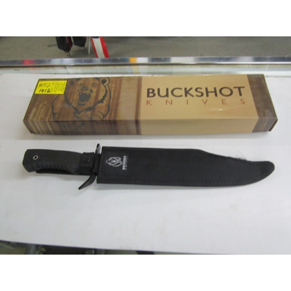 NEW BUCKSHOT LG. KNIFE W/BOX
