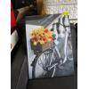 Image 1 : PRINT OF BICYCLE W/FLOWERS
